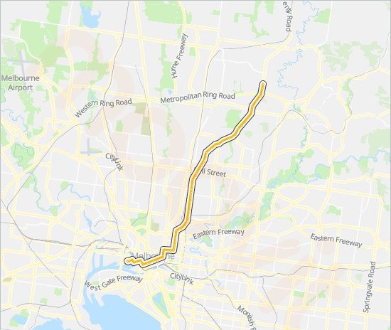 Tram Route 86 (Bundoora - Docklands)