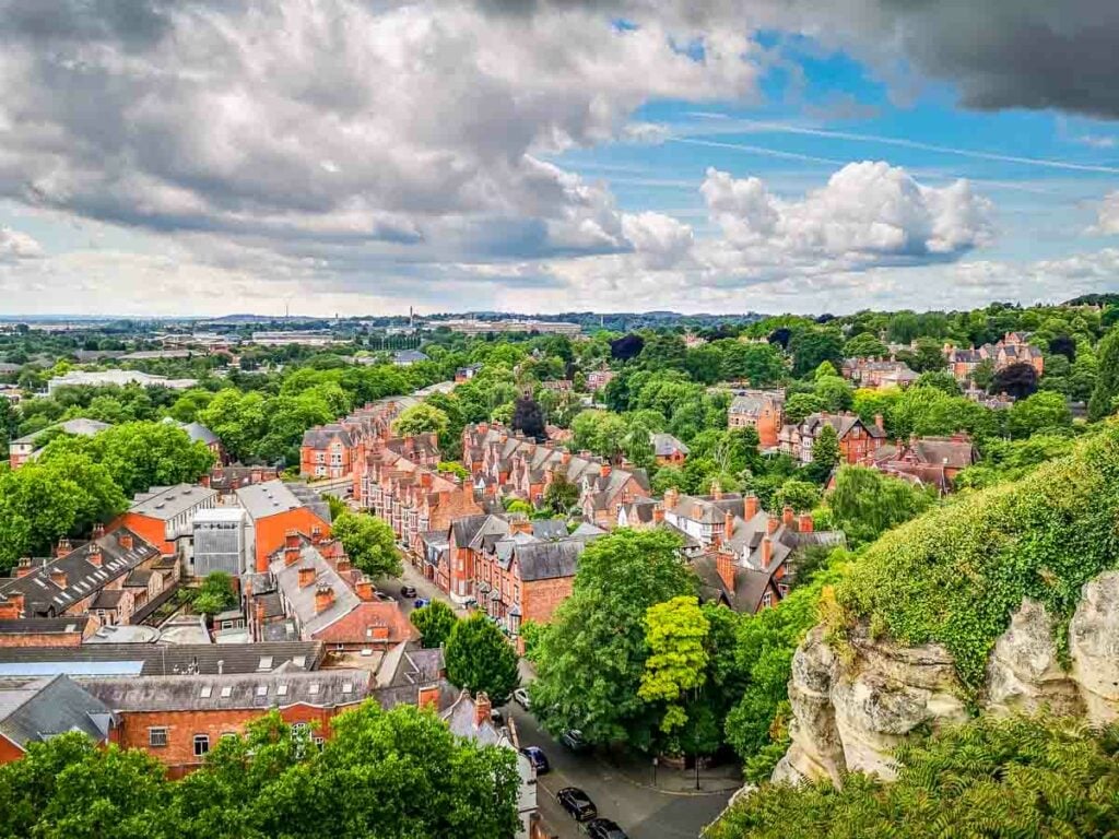 nottingham castle, good view of the city