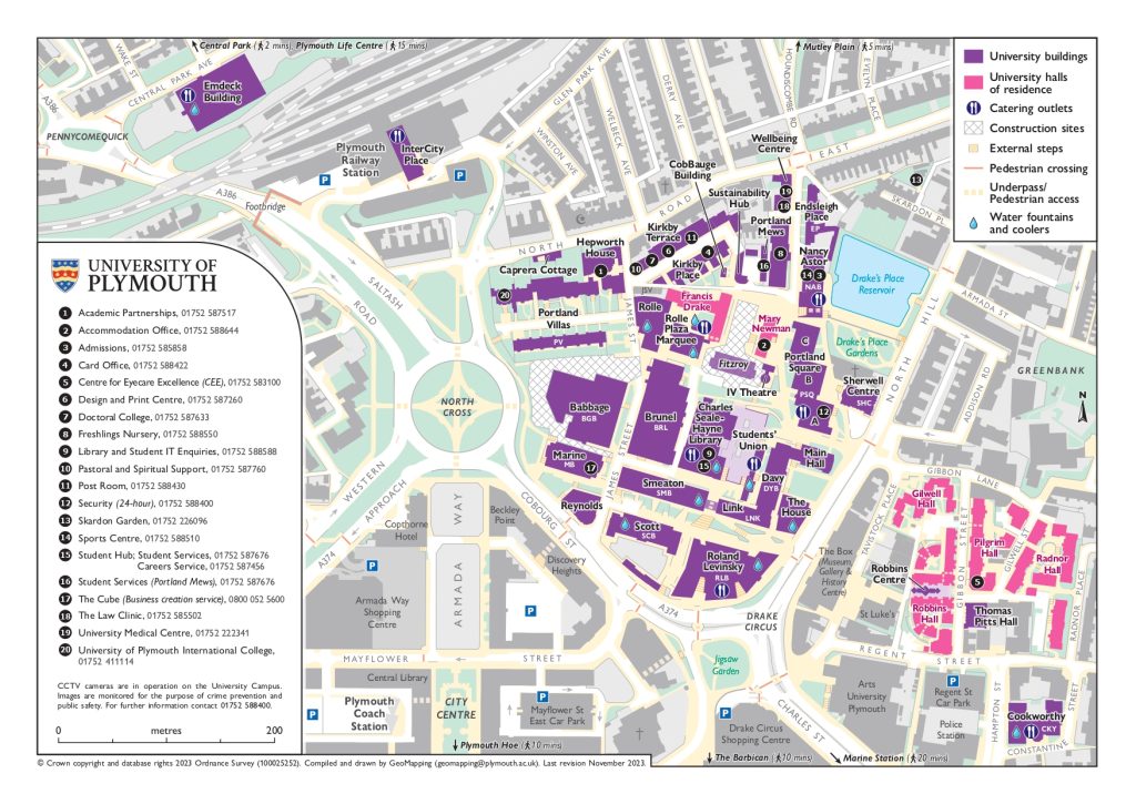 map of university of plymouth