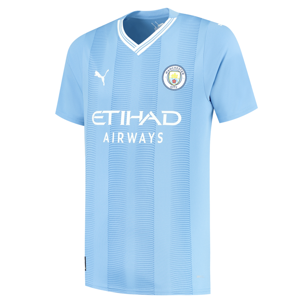 Manchester football clubs home kit man city