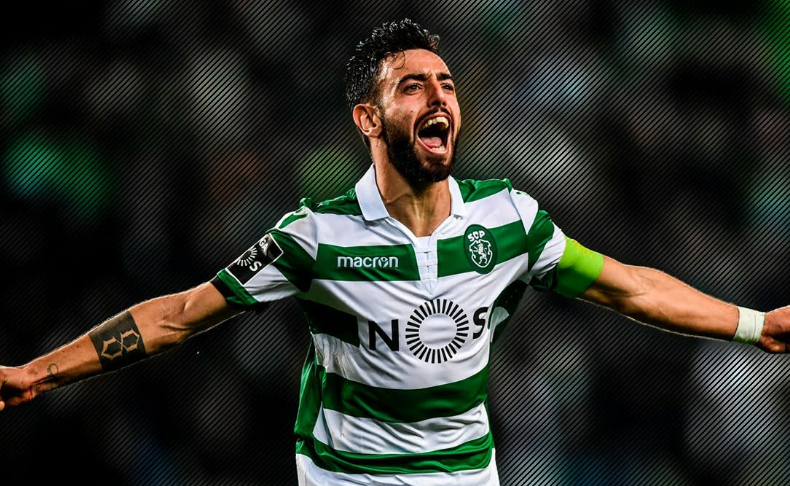 English football stars Bruno Fernandes