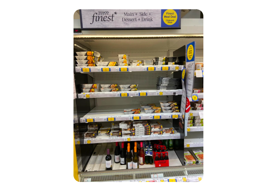 a section inside for meal deal food