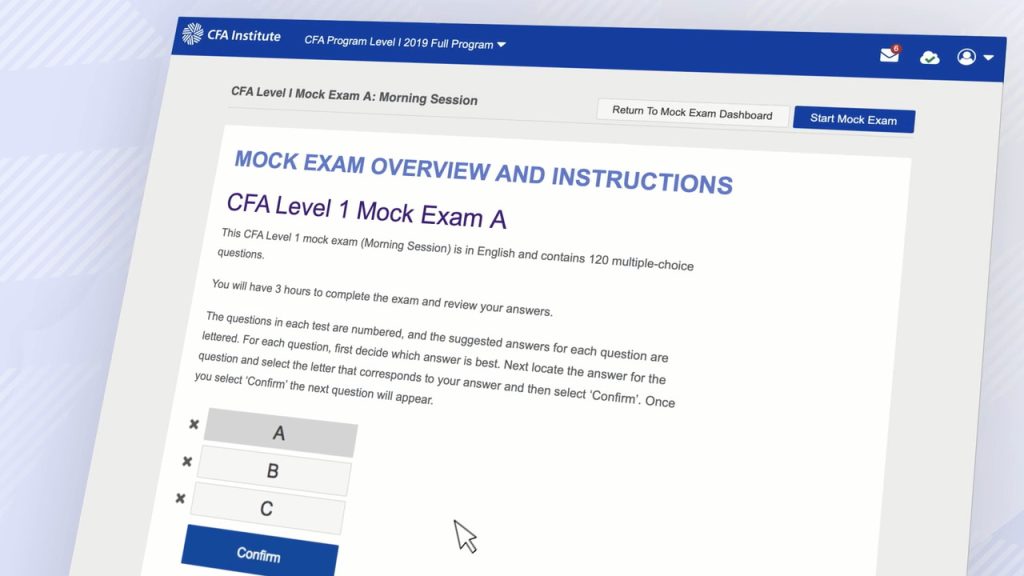 cfa mock test exam