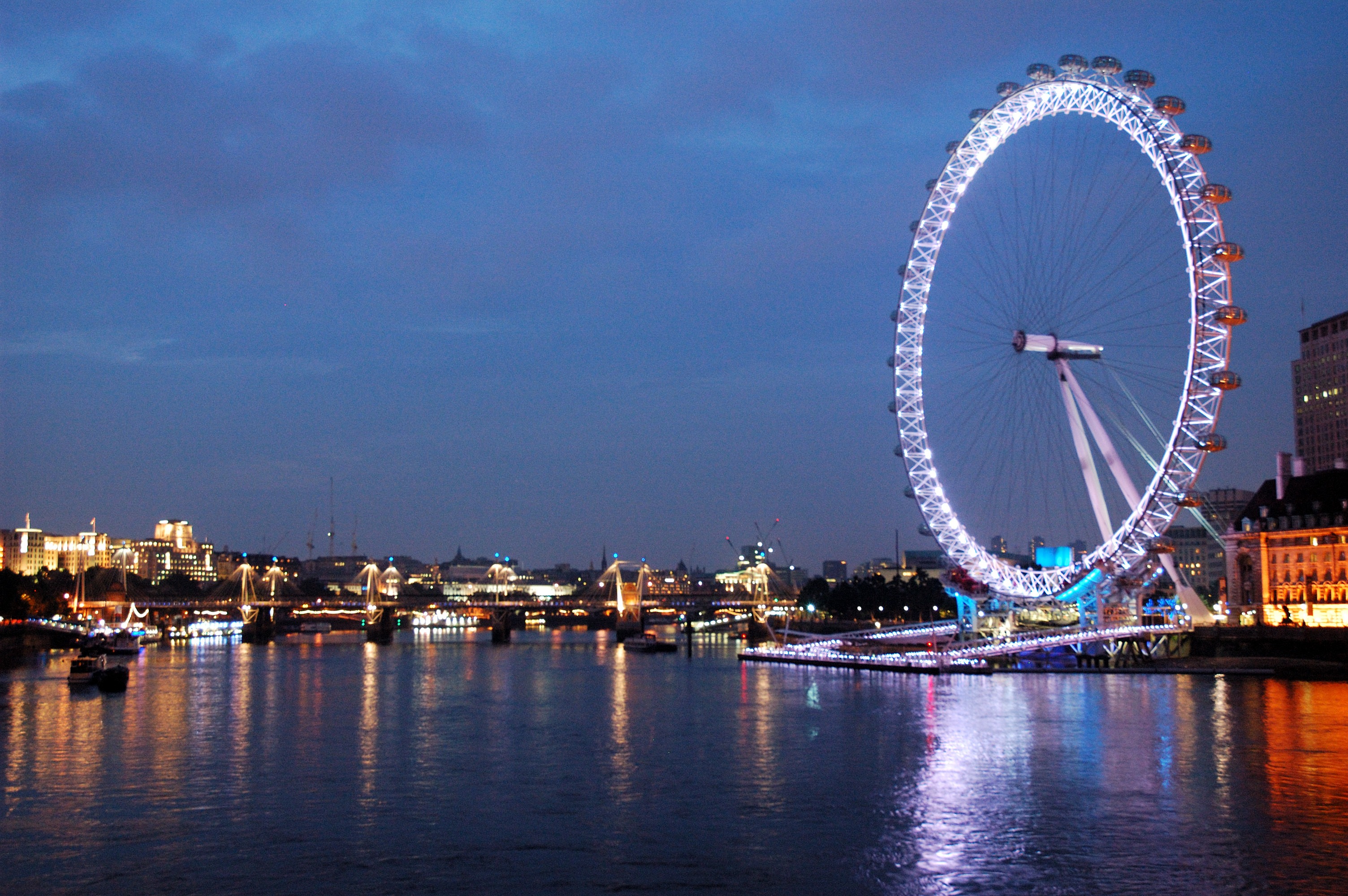 the london eye in the evening