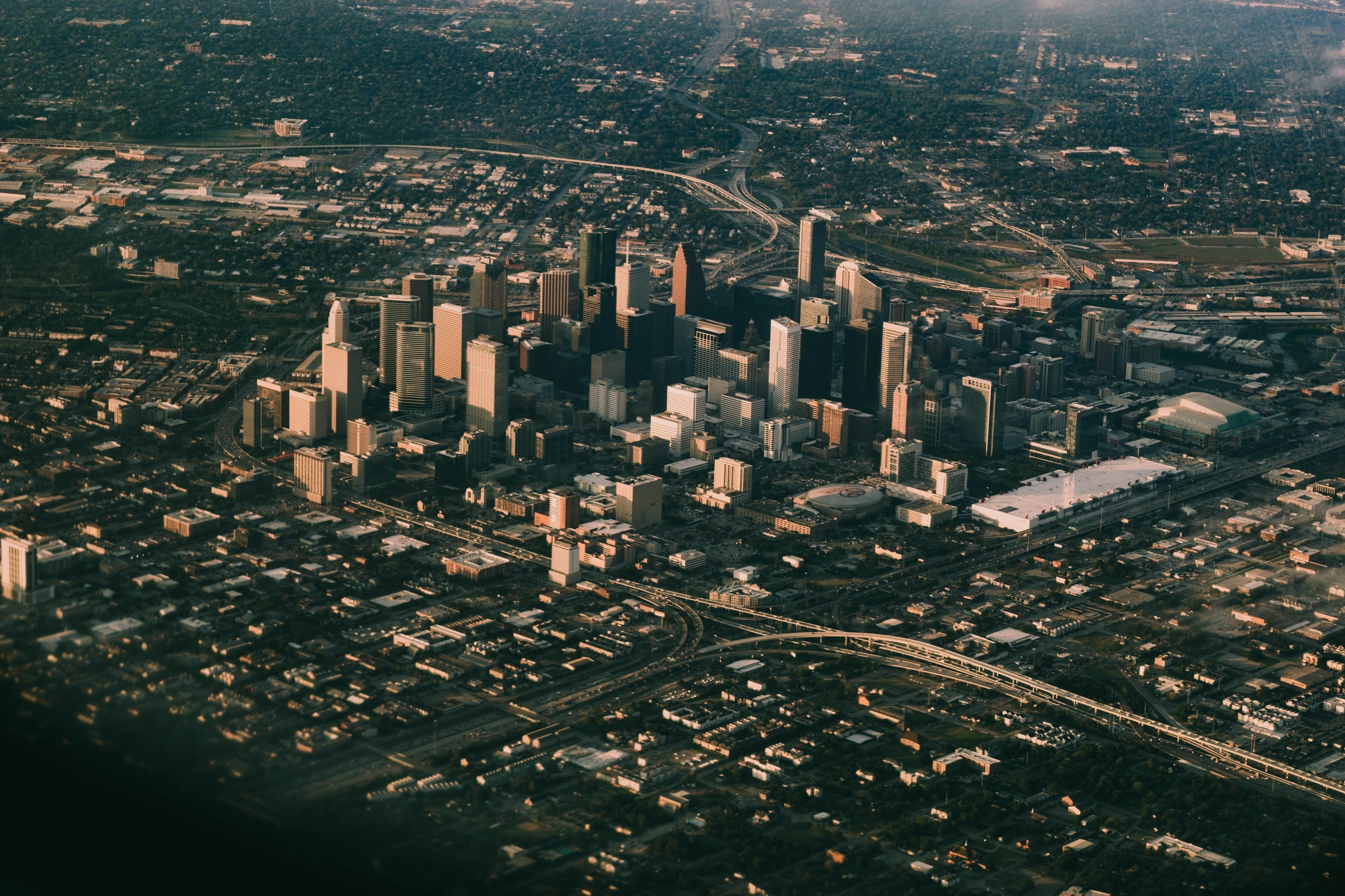 aerial view of city buildings at daytime