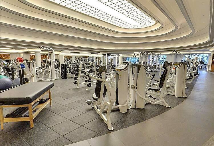 white fitness equipments