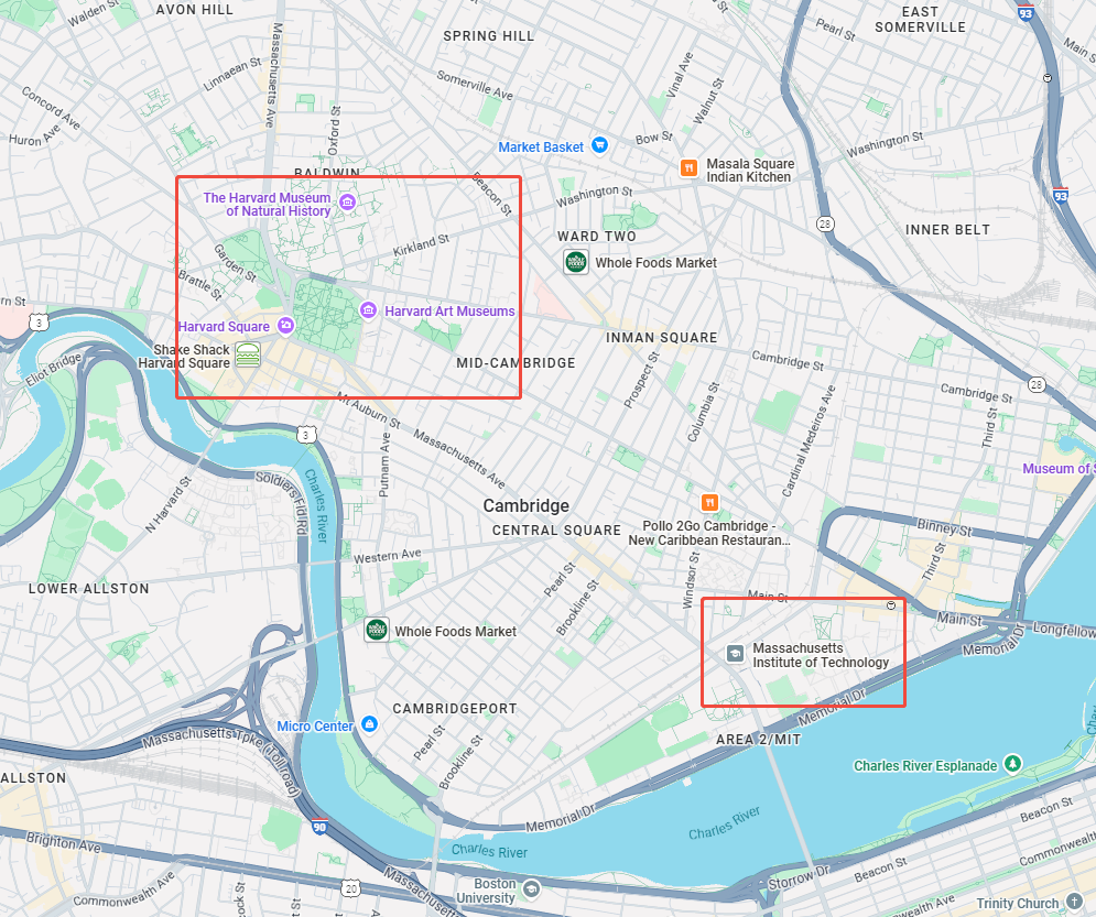 mit vs harvard location