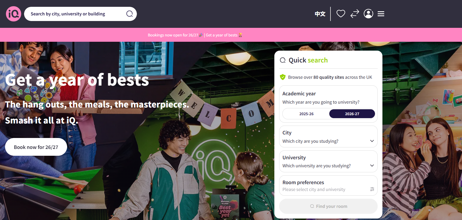 iQ_Student_Accommodation_Website