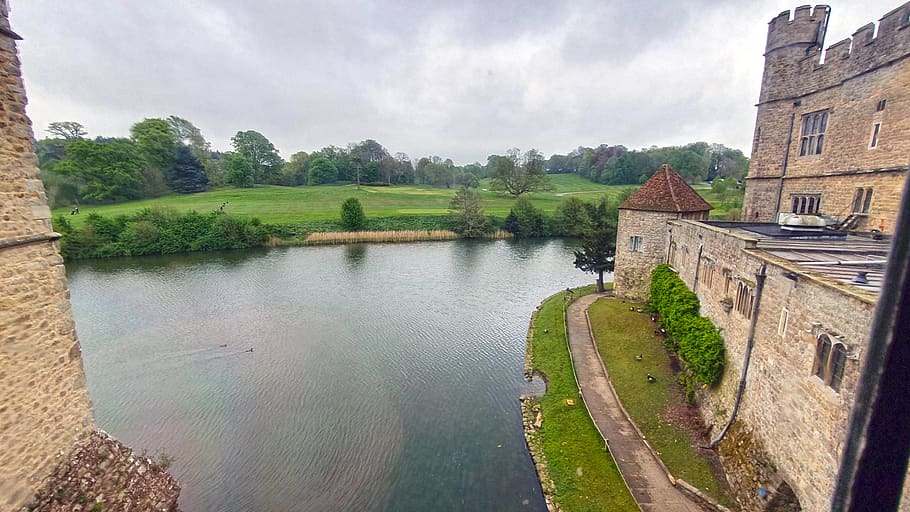 leeds, castle, lake