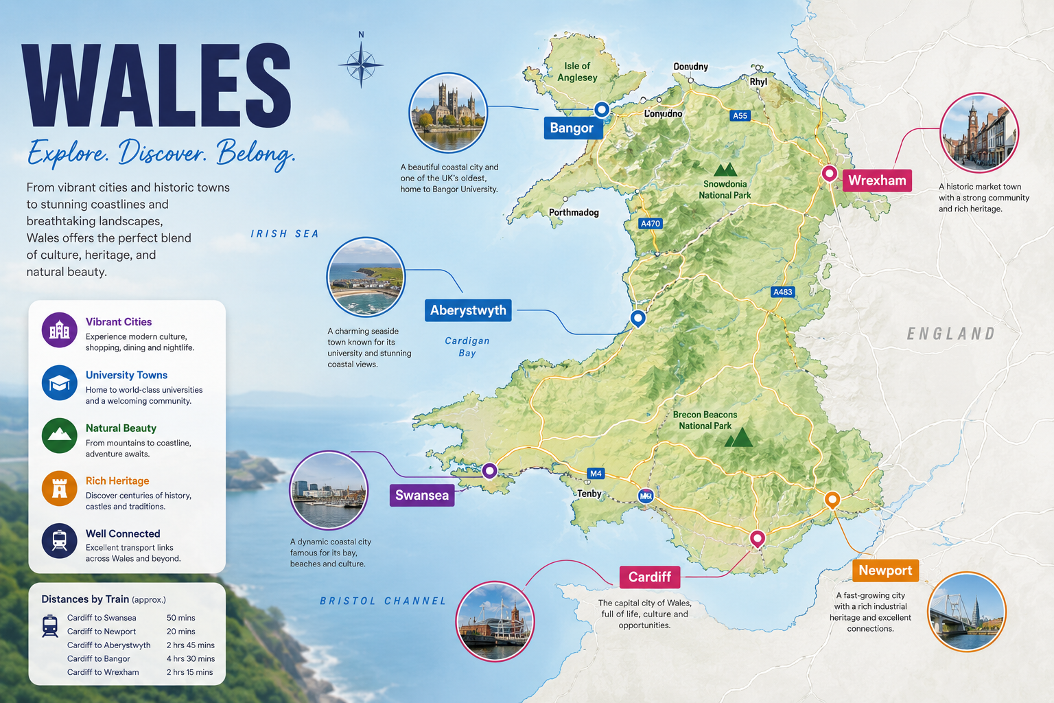 wales most popular student cities